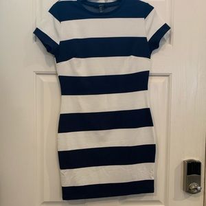 Blue and white stripe forever 21 dress